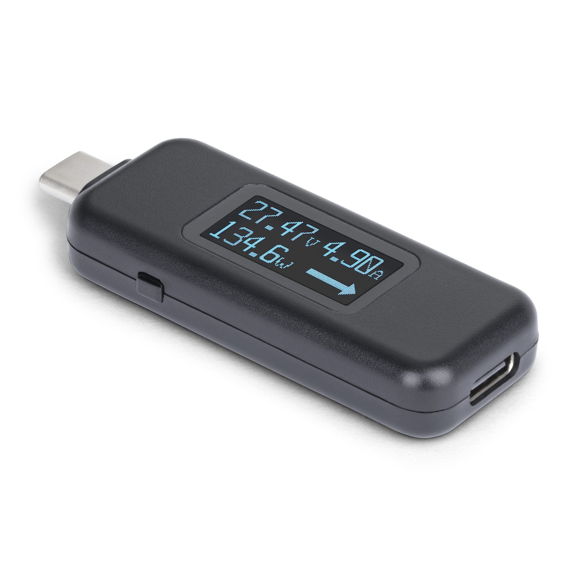 StarTech.com USB-C-Leistungstester – 4,5–50 V, bis 6,5 A, 240 W, OLED, für USB-C PD, Schwarz
