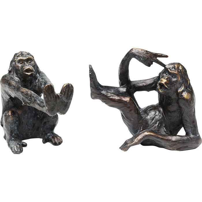 KARE Design Monkey Buchstütze – Kunststoff – Braun – 200 × 170 × 100 mm