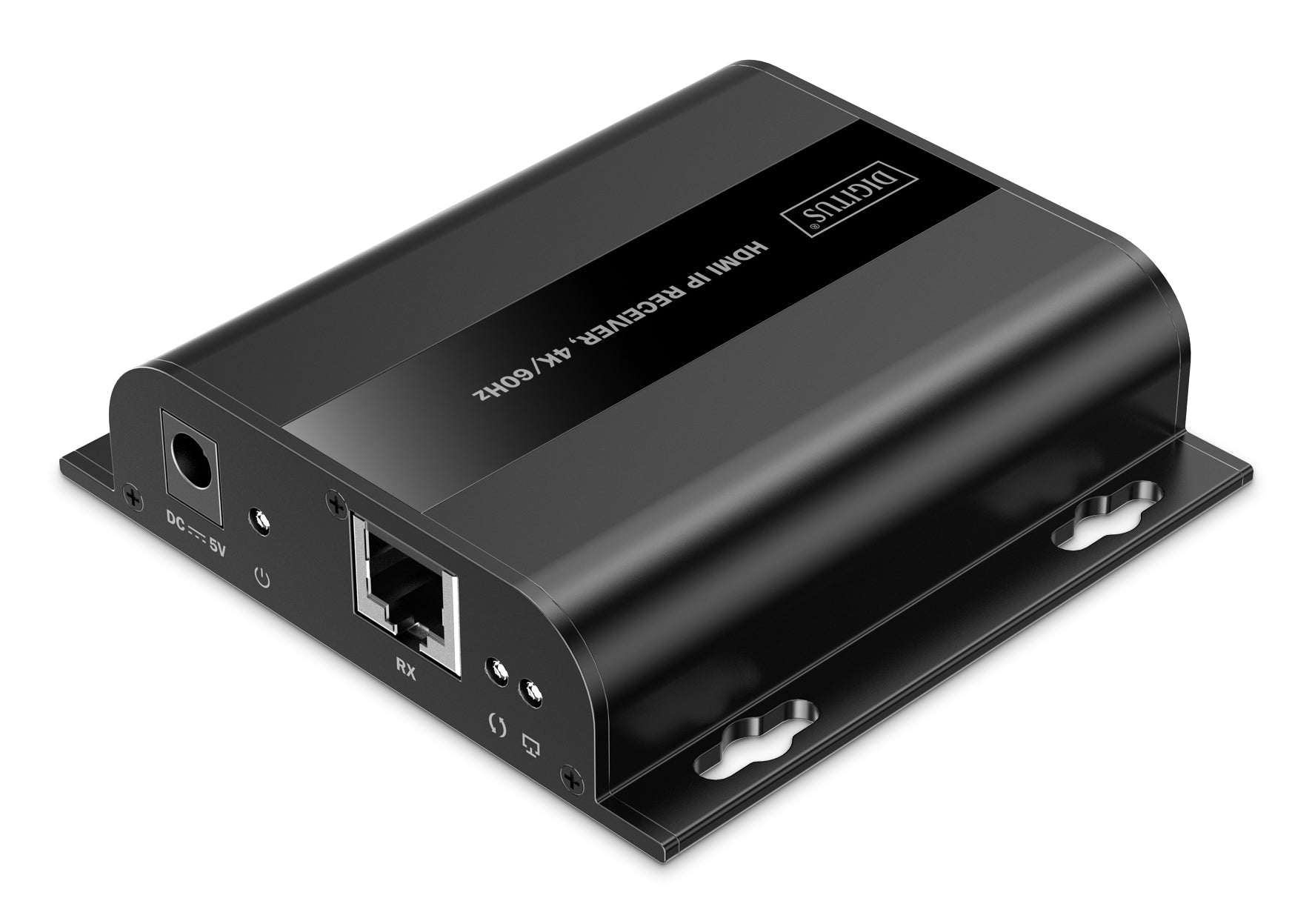 Digitus HDMI-IP-Empfänger – 4K UHD, kabelgebunden, RJ-45 – für Extender Set DS-55351 – Schwarz