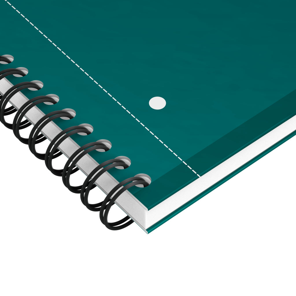 Oxford Collegeblock – A4+ – 80 g/m² – Doppelspirale, mikroperforiert, Kopfzeile, doppelter Rand, dunkelgrün