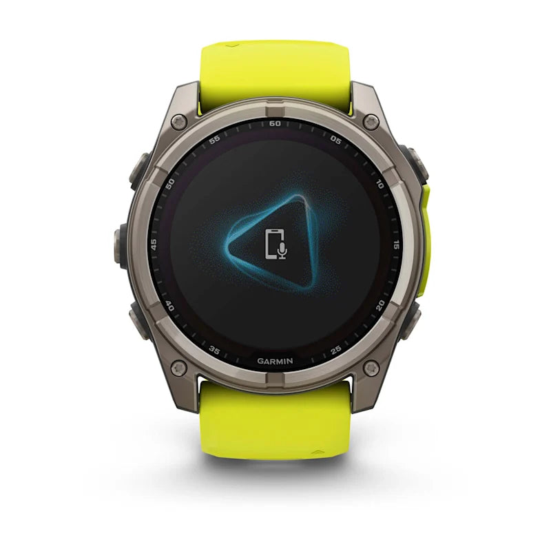 Garmin Fenix 8 Solar Sapphire – GPS-Smartwatch – 51 mm, 1,4", GPS, Saphirglas, 100 m, Gelb/Silber