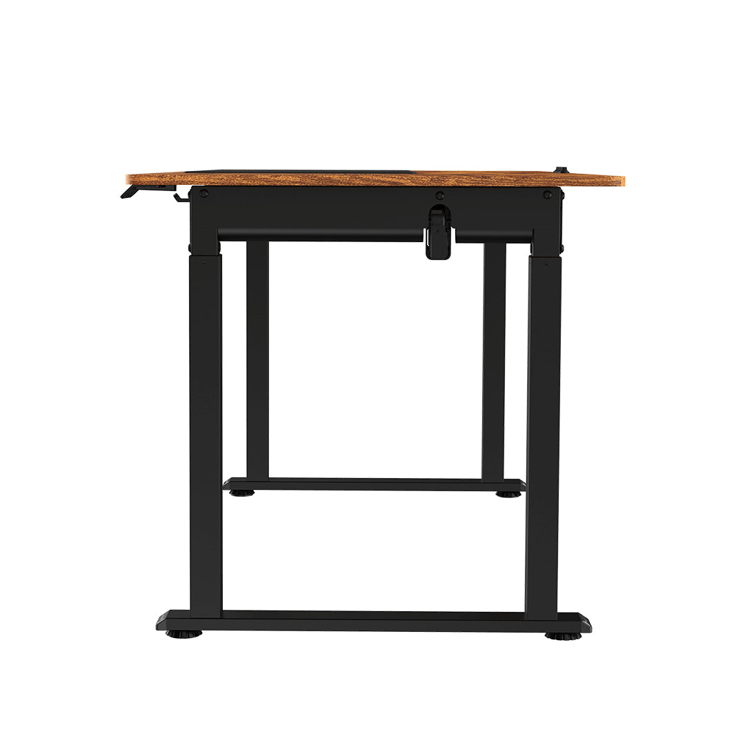 Ultradesk Uplift Gaming-Tisch – 160 × 75 cm, höhenverstellbar, schwarz/braun, Stahl