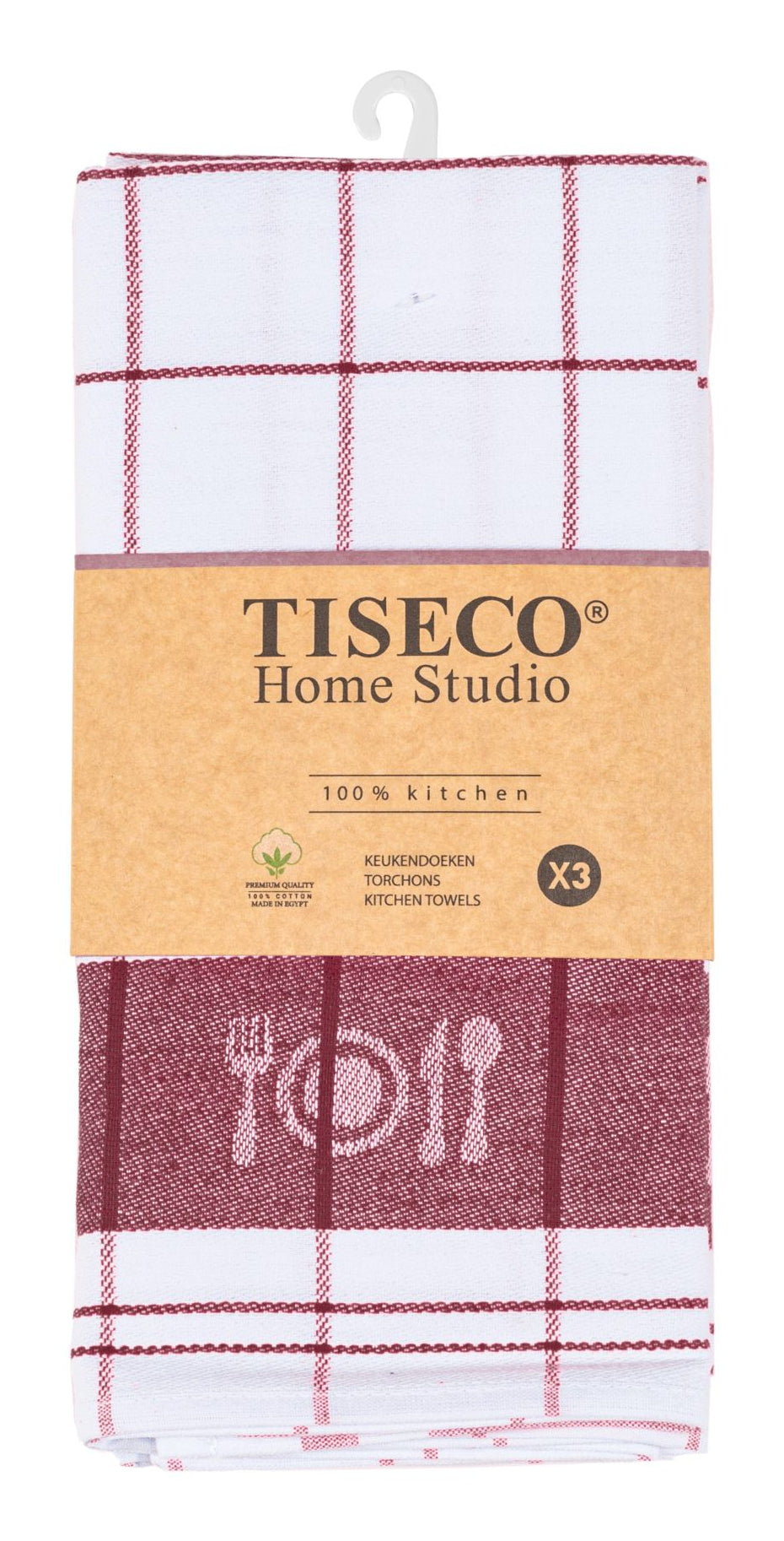 Tiseco Geschirrtuch Pharao – assortiert – 50 × 70 cm – Baumwolle – 3er-Set