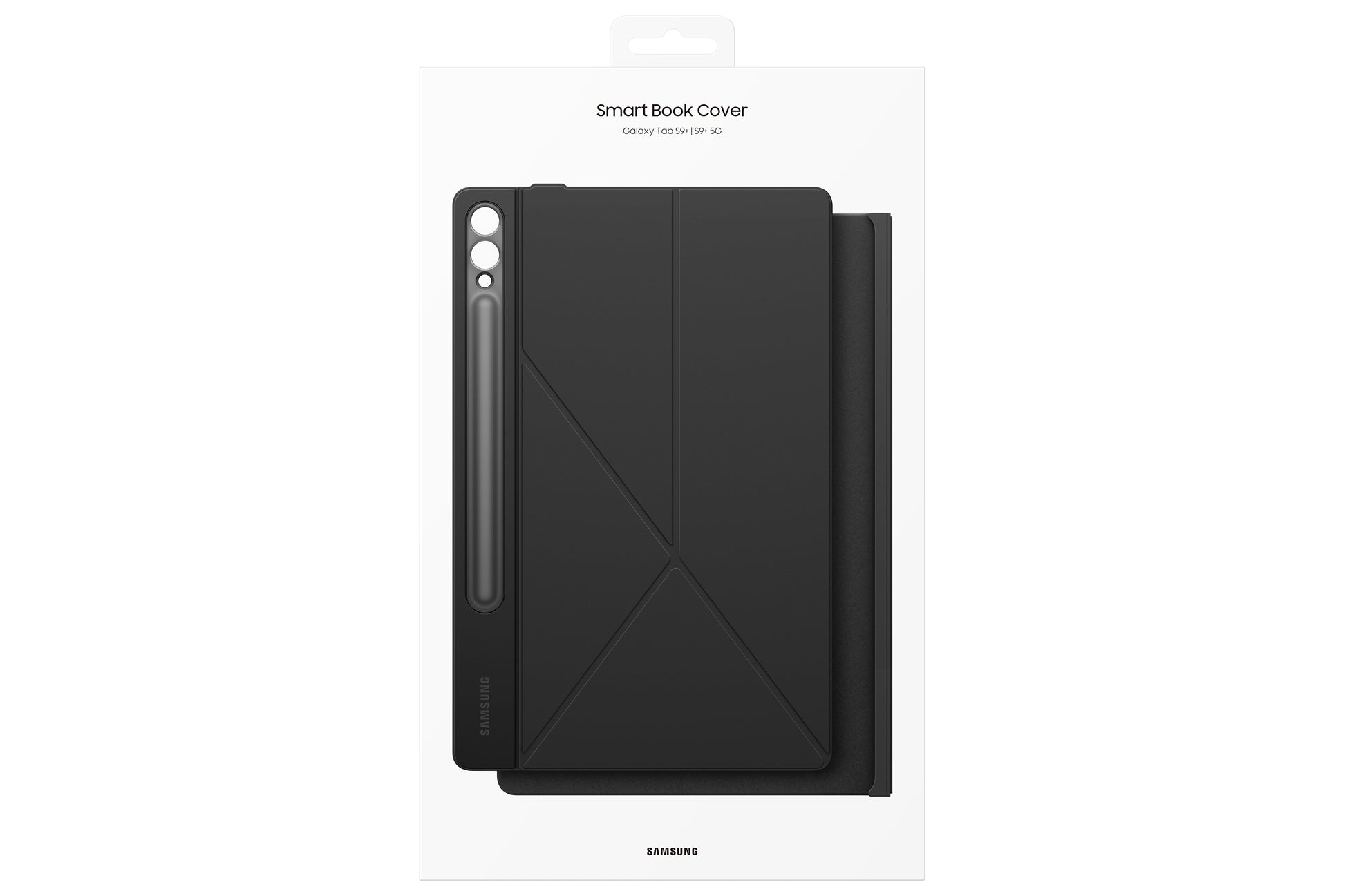 Samsung Smart Book Cover Tab S9 FE+ Notebook-Schutzhülle – für Galaxy Tab S9+, 12,4", Stoßschutz, Schwarz