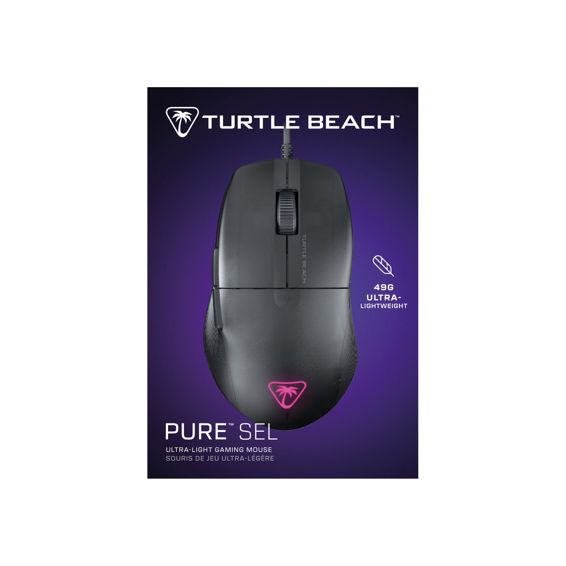 Turtle Beach Pure SEL – Gaming-Maus – Kabelgebunden (USB‑A), 8000 DPI, RGB-Beleuchtung, rechts, Schwarz