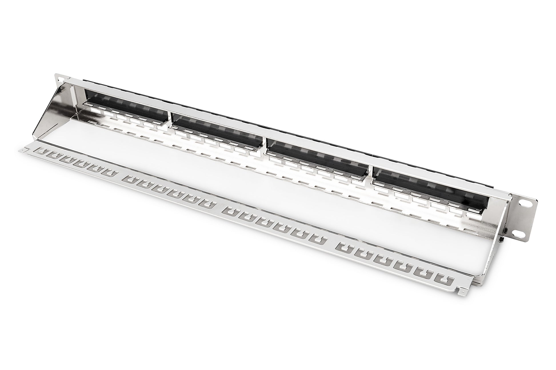 Digitus Patchpanel – 24× RJ‑45, galvanisierter Stahl, 1U, metallisch