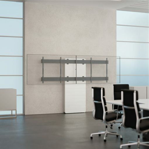 Hagor Wandlift (bodenstehend) – 65–75" – VESA 800×600 – bis 90 kg, für 2 Displays, Diebstahlsicherung