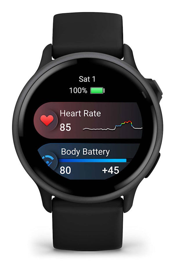 Garmin Vivoactive 6 – GPS-Smartwatch – GPS, ANT+, Farbdisplay, Touchscreen, Schwimmen, Schwarz, Sportarmband