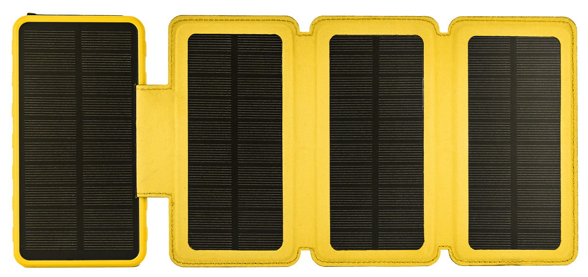 Aqiila Powerbird BS10 Solar Powerbank 10'000 mAh – 20 W PD, 1× USB-C, 1× USB-A, gelb