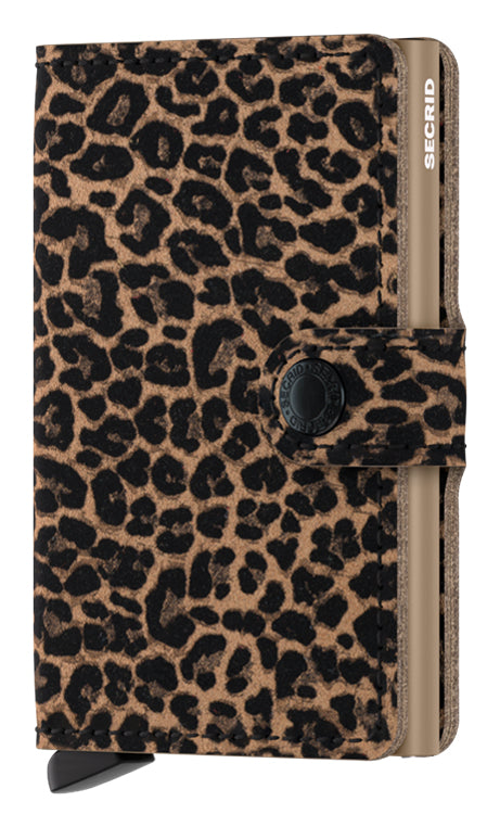 Secrid Miniwallet (Kartenetui) – RFID-Schutz – 65×21×102 mm, 4–6 Karten – Leder – Leo Beige