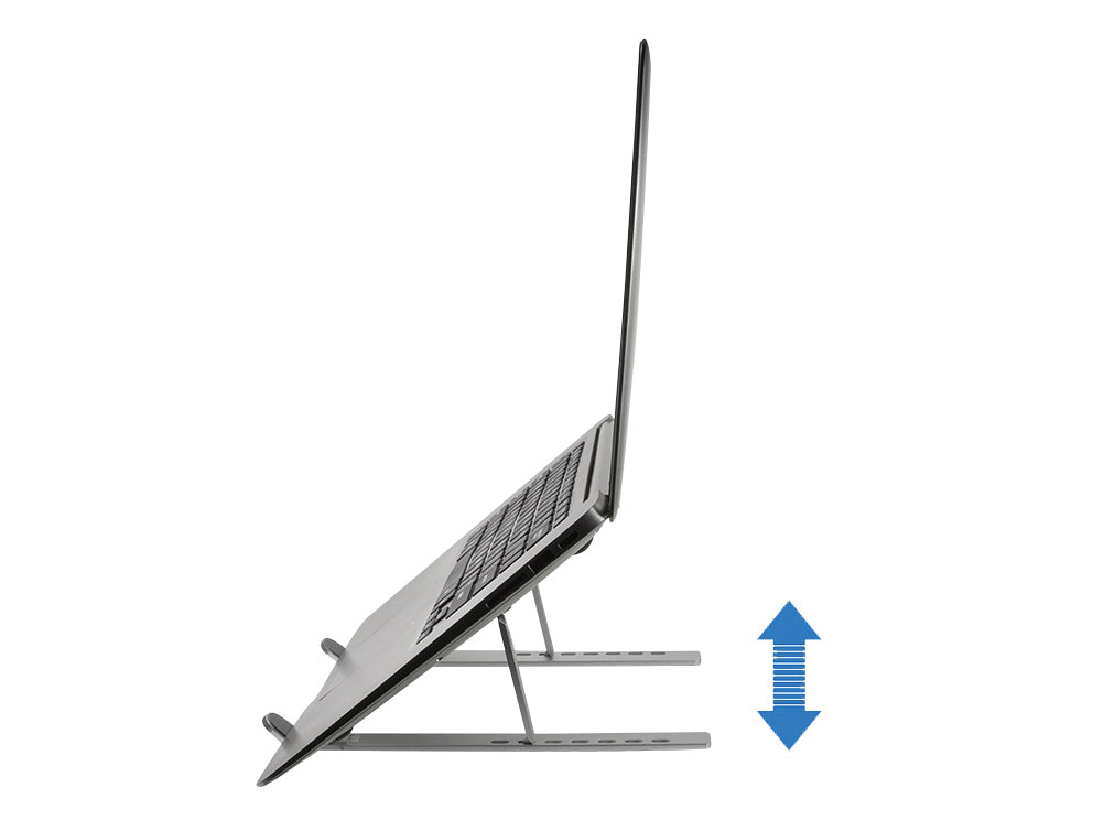 Conceptronic Laptop-Ständer – für Notebooks bis 15,6", faltbar, bis 20 kg Traglast – Silber