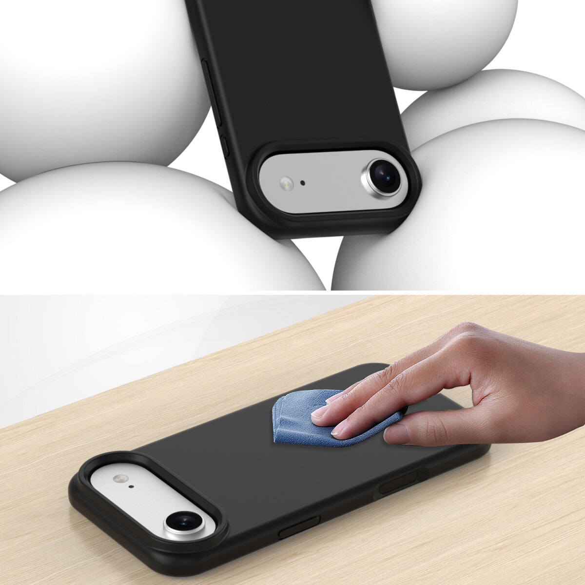4smarts Backcover – für Apple iPhone 17 Air – MagSafe, Silikon, Schwarz