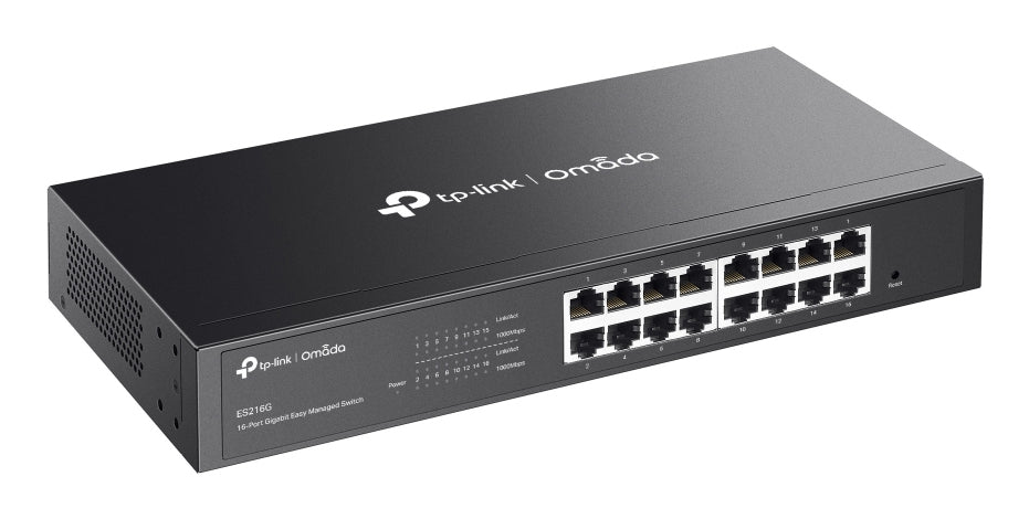 TP-Link Omada ES216G – Managed Switch – 16×GbE, L2, 19" Rack