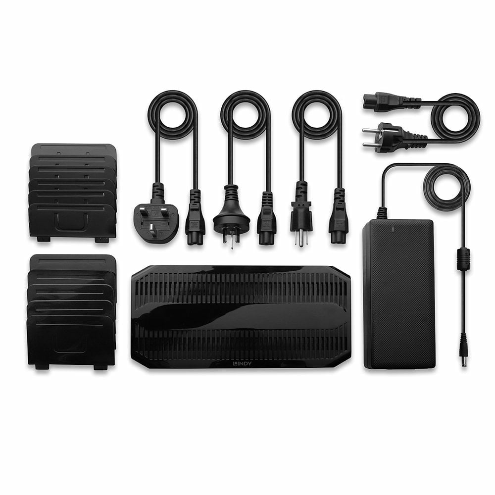Lindy Ladestation – 120 W, 10× USB