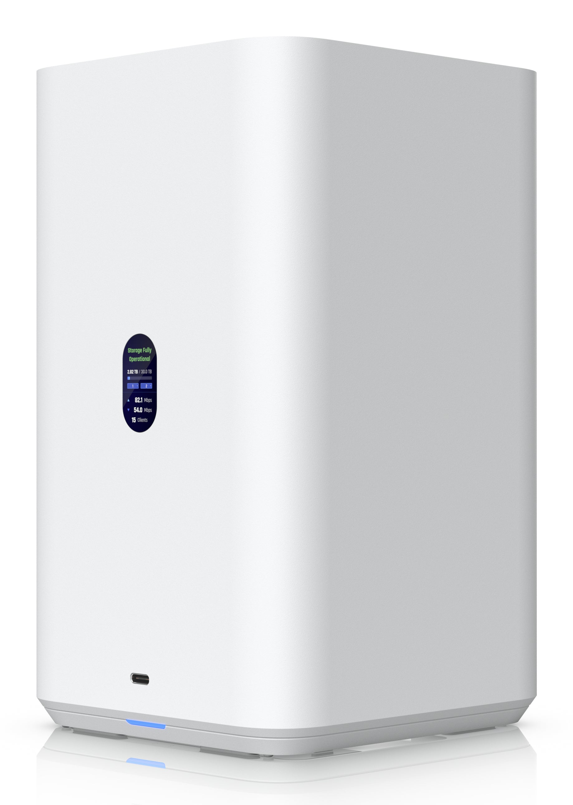 Ubiquiti UniFi Network Attached – 2-Bay Desktop NAS – ARM Cortex-A57, 4 GB RAM, 2,5GbE, für 3,5" HDD