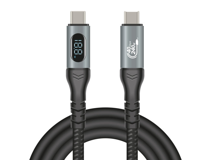 DeLOCK USB-Kabel – USB-C auf USB-C – USB4 40 Gbit/s – 1 m – PD 240 W – 8K/60, DP 1.4a