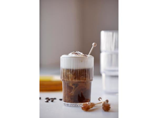 BITZ Latte Macchiato Glas Kusintha – 4er Set, 380 ml, H 12,5 cm, Transparent, spülmaschinenfest