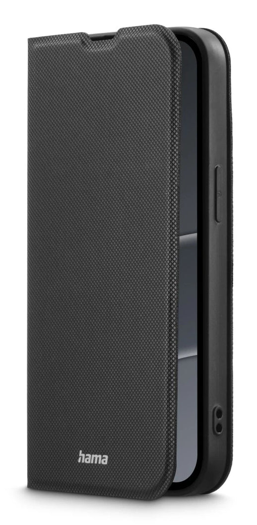 Hama Daily Protect Wallethülle – für Apple iPhone 16e, mit Ständer, 2 Kartenfächer, PU+TPU, Schwarz