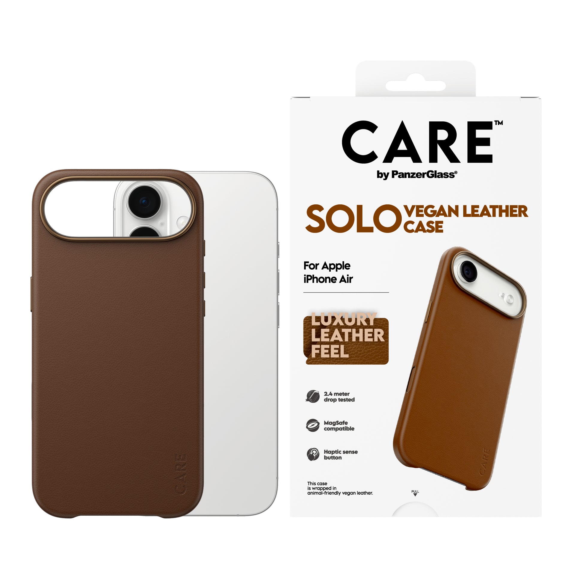PanzerGlass Backcover – für Apple iPhone Air, PC, Braun