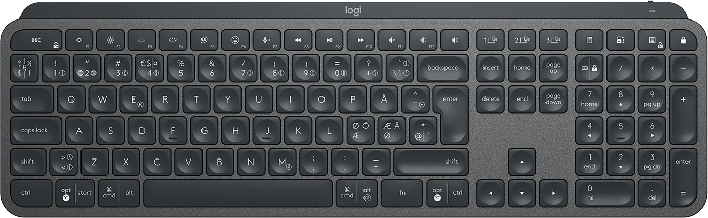 Logitech MX Keys for Business – Tastatur, kabellos (Bluetooth), Grau