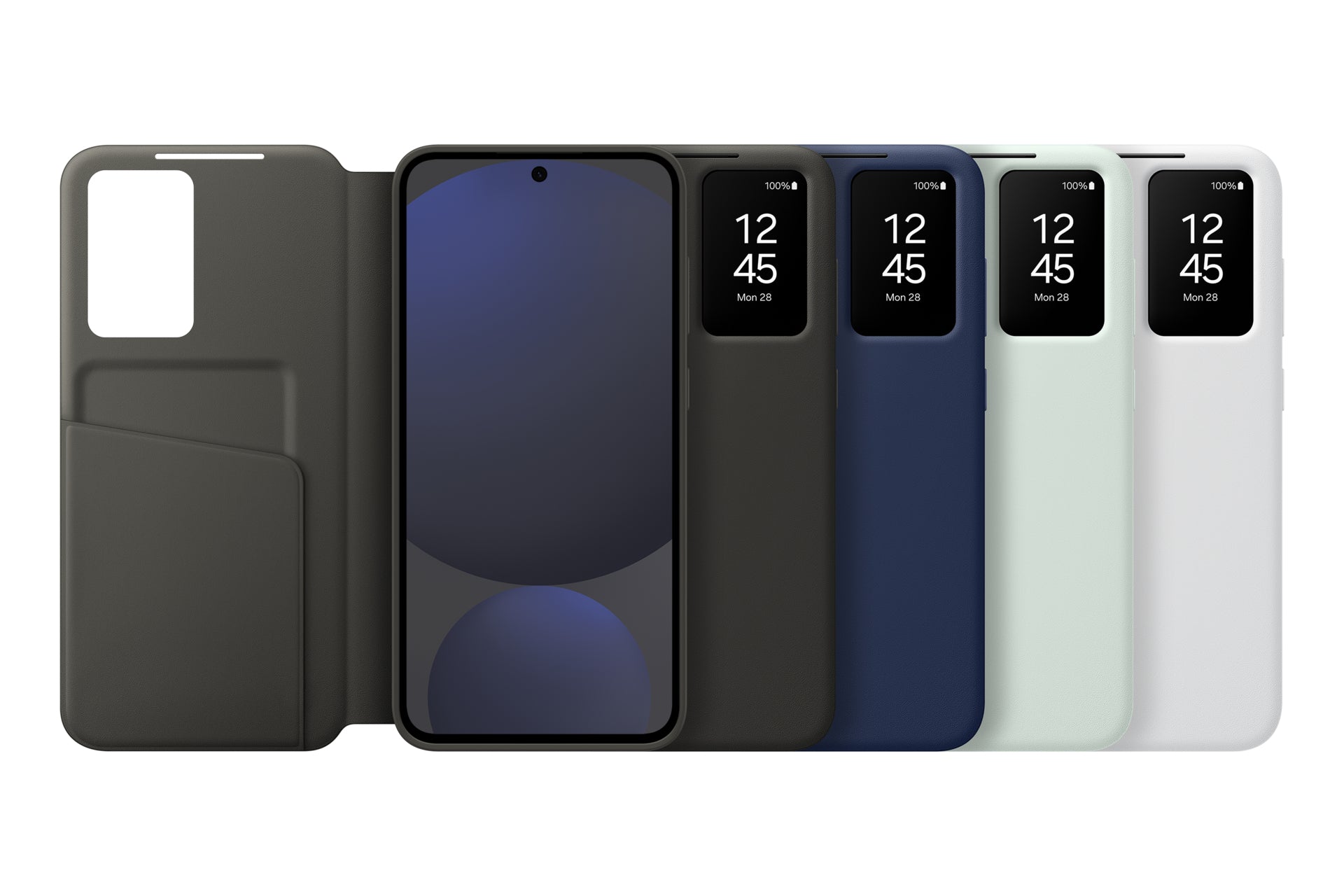 Samsung Smart View Wallet – Wallethülle – für Samsung Galaxy S24 FE, Recycling-Kunststoff, Dunkelblau
