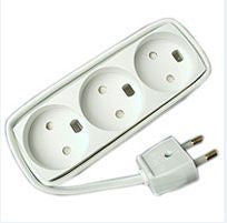 Microconnect Steckdosenleiste – 3× Typ K, 1,5 m, ohne Schalter, weiss
