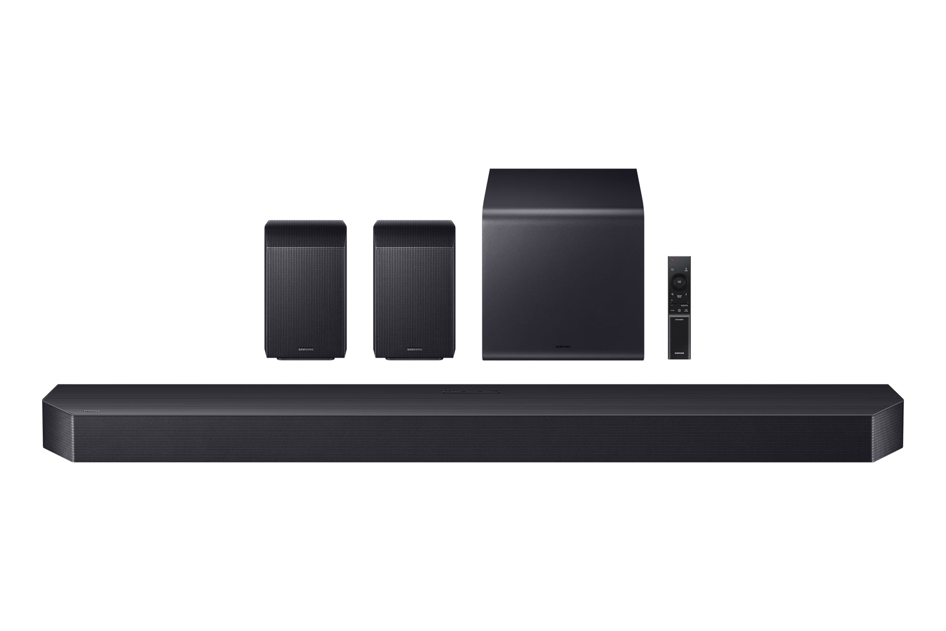 Samsung HW-Q990F – Soundbar mit kabellosem Subwoofer – 11.1.4, 41 W, AirPlay 2 u. a., HDMI eARC, Titan Schwarz