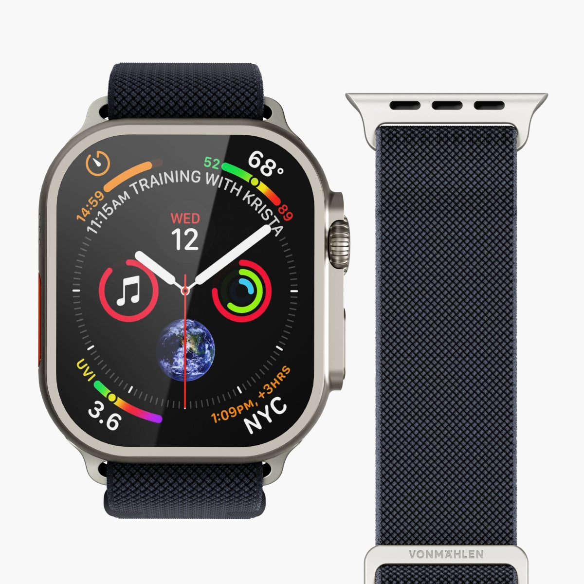 Vonmählen Classic Nylon Loop – Navy, für Apple Watch 40/41/42 mm
