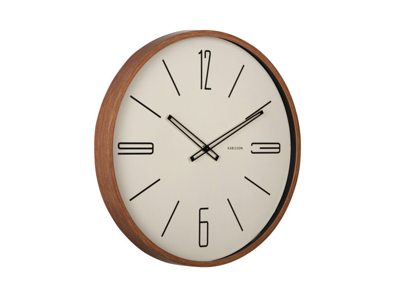 Karlsson Wanduhr – Analog, Ø 50,8 cm, Sandbraun, Kunststoff