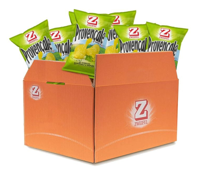Zweifel Original Provençale Chips, glutenfrei, vegan – 20 × 30 g