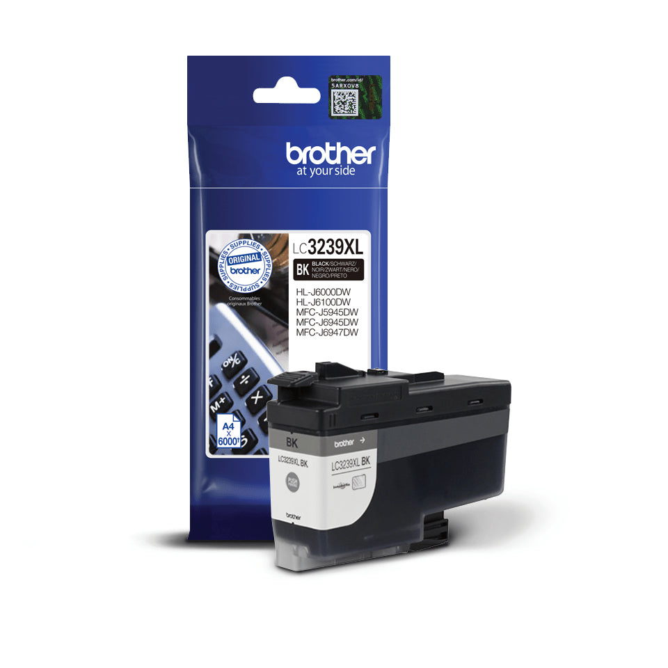 Brother LC-3259XLBKP Schwarz Tintenpatrone (Original) – 6'000 Seiten – für MFC-J6945DW/MFC-J5945DW/HL-J6000DW
