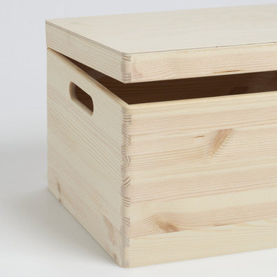 Zeller Present Aufbewahrungsbox (mit Deckel) – Holz – Natur – 400 × 230 × 300 mm