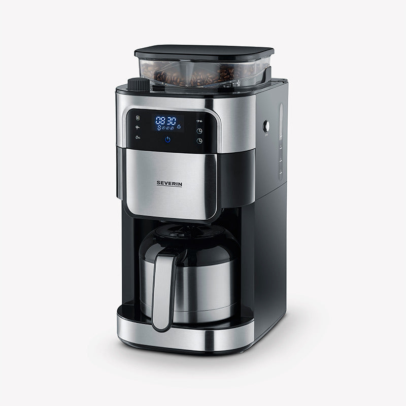 Severin KA4814 Filterkaffeemaschine – 8 Tassen, 1,0 l, Karaffe, Schwarz/Edelstahl