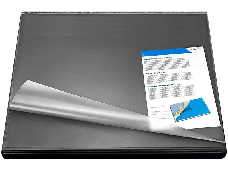 Laufer Läufer – DURELLA Flexoplan DS Schreibtischunterlage – 520 × 650 mm, Schaum, Folie, rutschfest, schwarz