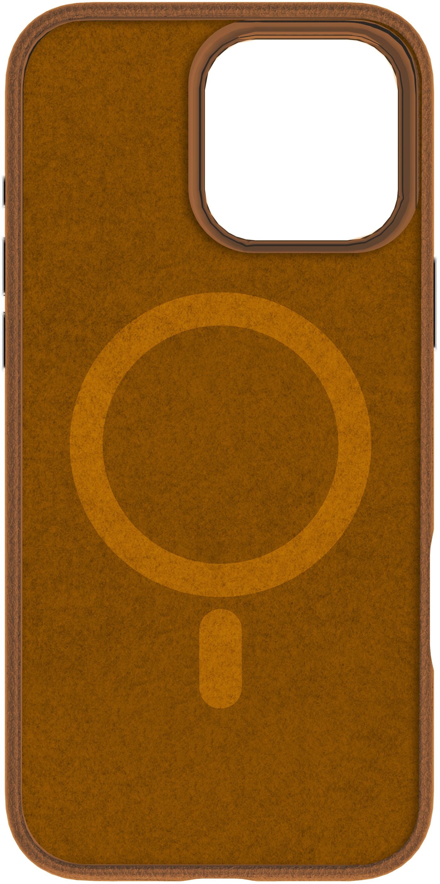eSTUFF INFINITE Venice Backcover – für Apple iPhone 16, MagSafe, Leder, Braun