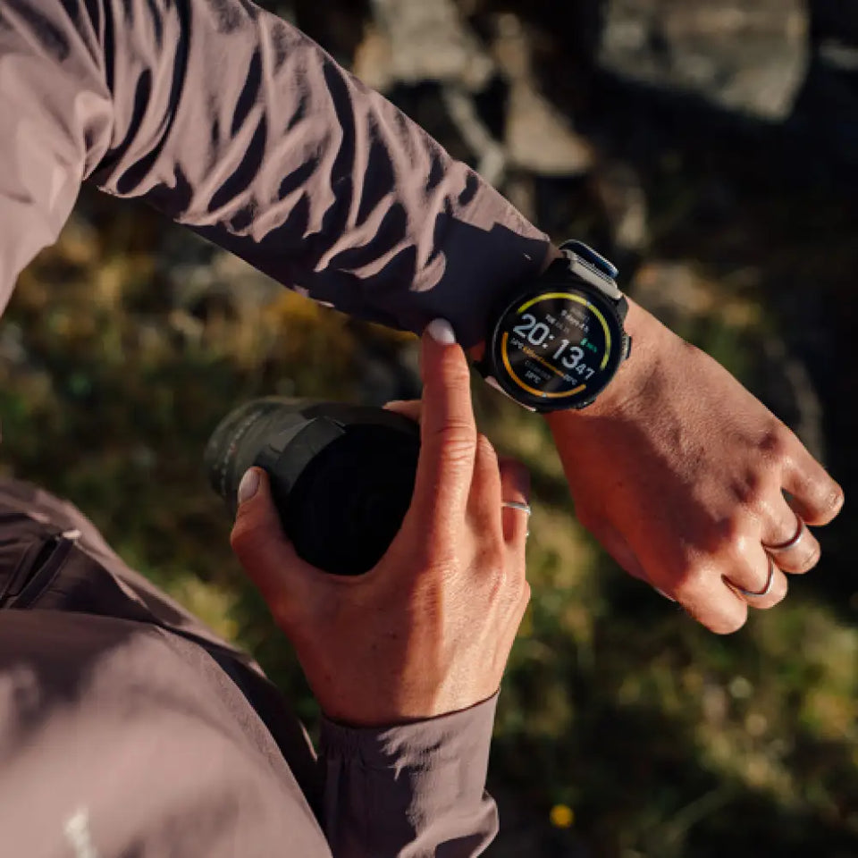 Suunto Vertical 2 49 mm GPS – Edelstahl Schwarz, Sportarmband, Blau, 100 m, für Android und iPhone