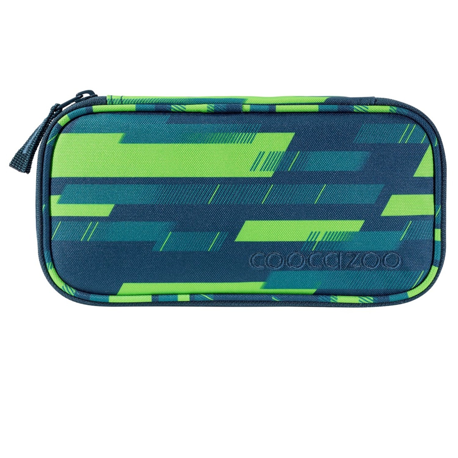 Coocazoo Etui Schlamperetui, leer – Lime Stripe – Kunststoff – 24,0 × 6,0 × 11,0 cm