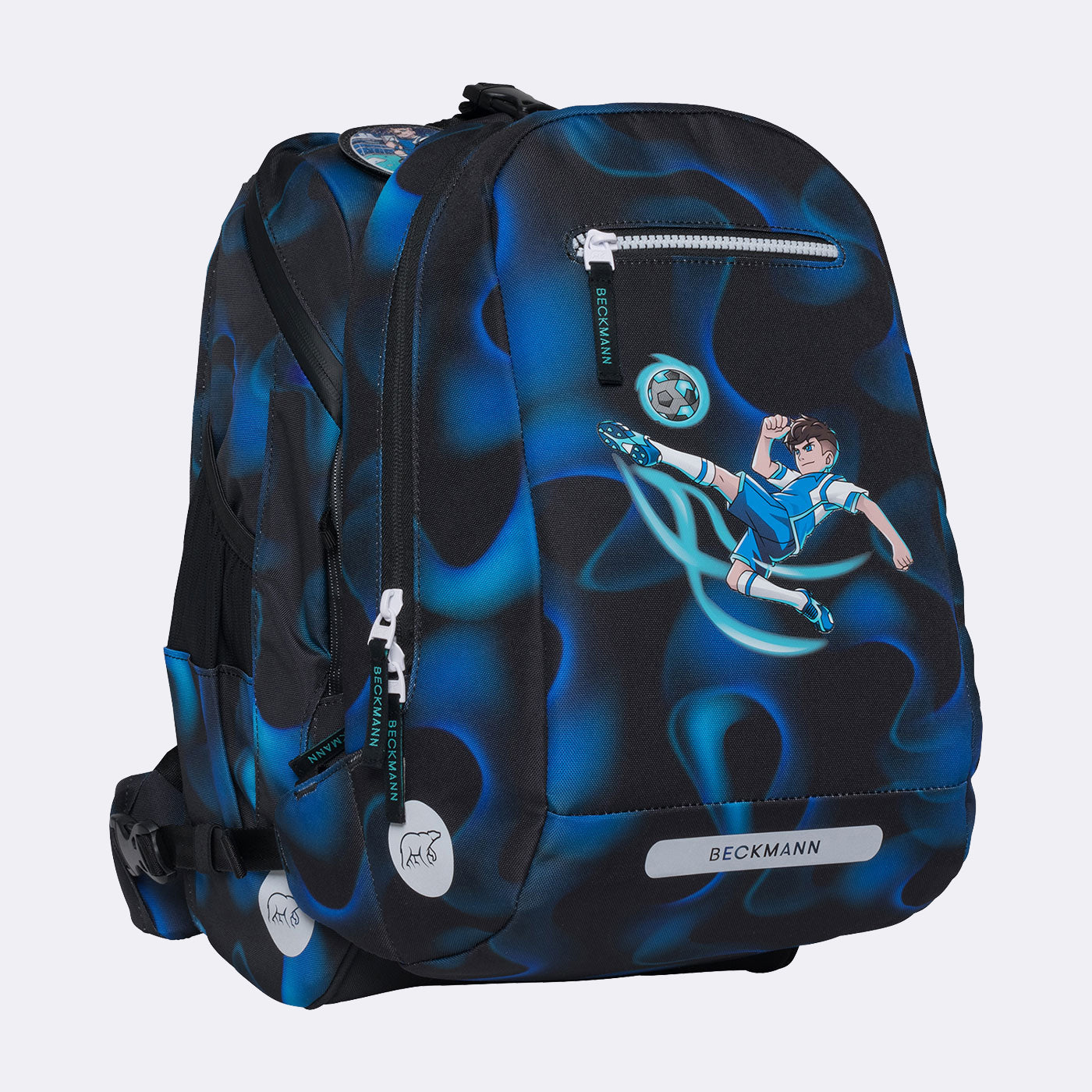 Beckmann Schulrucksack Active Air Flx – 6-teilig – Magic League – 26,0×39,0×22,0 cm – Recycelte Materialien