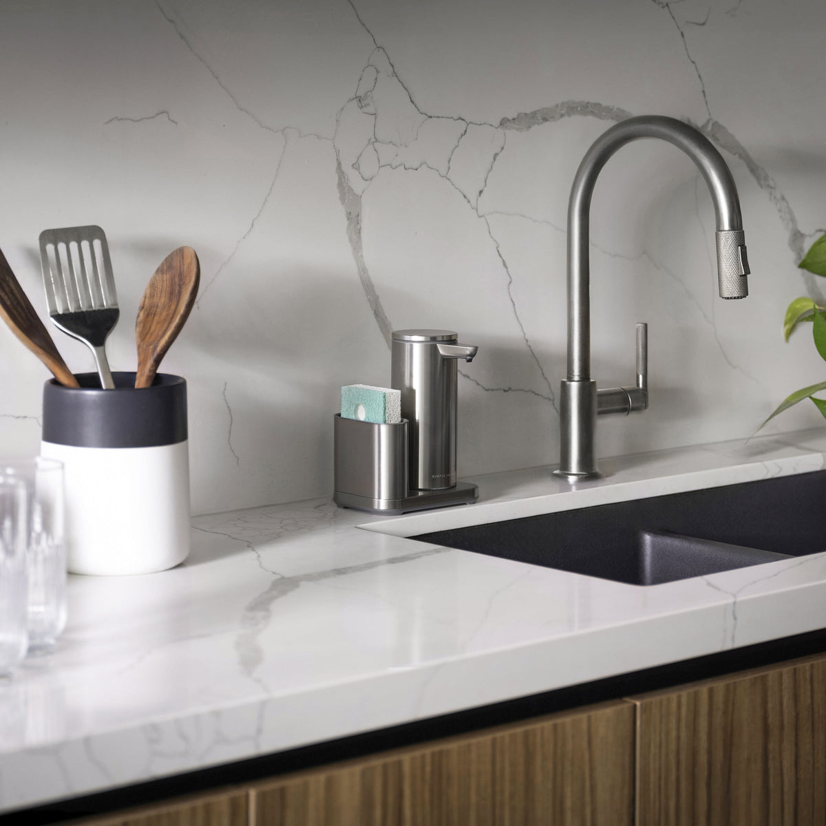 Simplehuman ST1086 automatischer Seifenspender – Tisch – Edelstahl, Silber