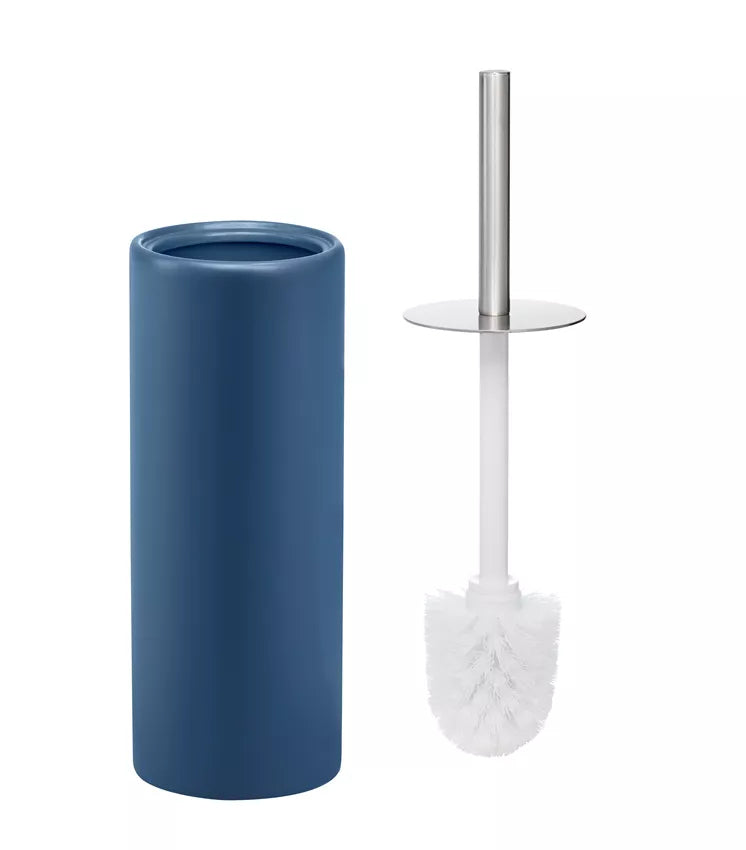 Diaqua WC-Bürstenset – Keramik, Indigo, bodenstehend, mit Deckel, H 39 cm, Ø 10,5 cm