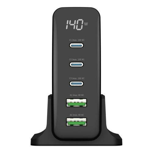 Ansmann USB-Tischladegerät DC5140PD – 140 W, Schwarz
