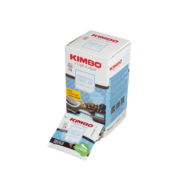 Kimbo Kaffeepads für E.S.E. – Espresso, entkoffeiniert, Intensität 9, 15 Pads