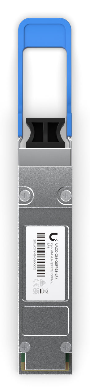 Ubiquiti UACC-OM-QSFP28-LR4 – QSFP28 Transceiver, 100 Gbit/s, Single-Mode (LC UPC), 10'000 m, Blau, Grau