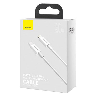 Baseus 013 USB-C auf Lightning Kabel, 0,25 m, Weiss, Schnellladen