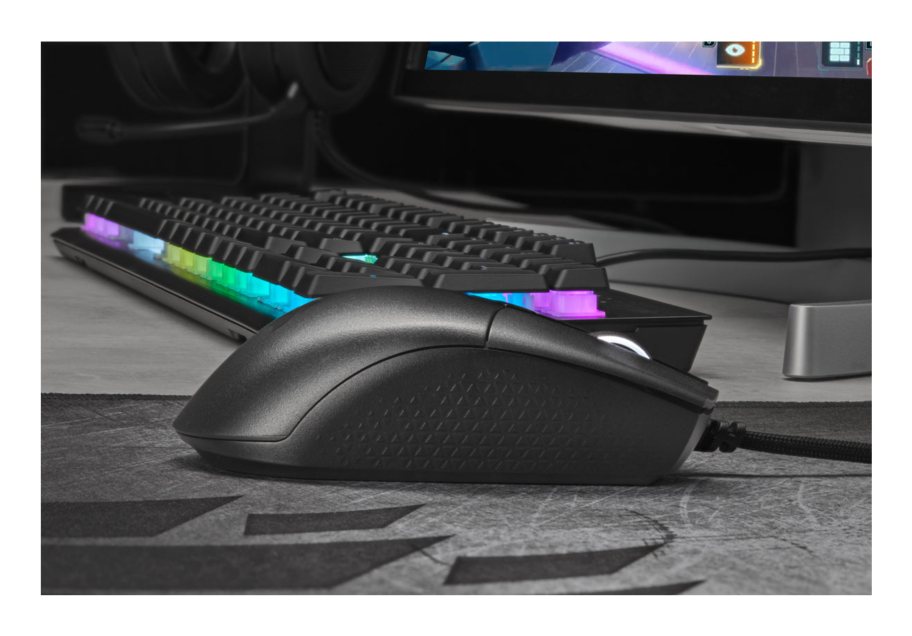 Corsair KATAR PRO XT Gaming-Maus – kabelgebunden, USB-A, 18'000 dpi, 6 Tasten, beidhändig, schwarz