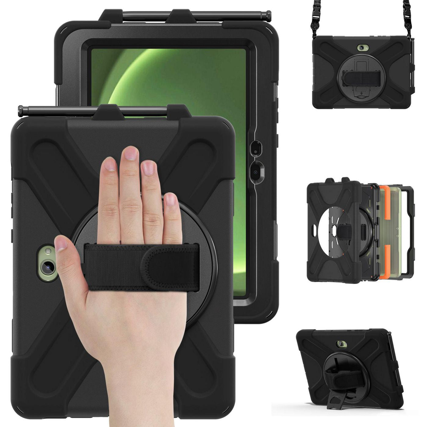 eSTUFF AUSTIN Defender Tablet-Hülle für Samsung Galaxy Tab Active5 – Schwarz