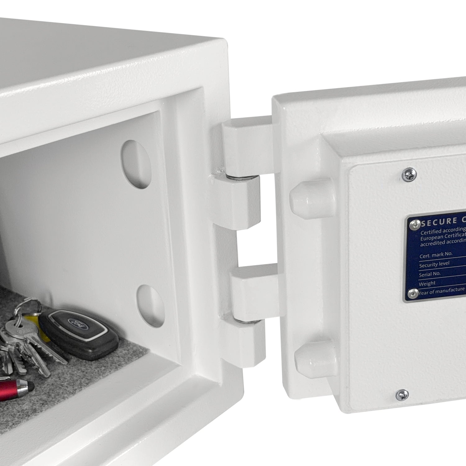 Phoenix Safe Co. Phoenix Tresor Fortress SS1451E – Elektronikschloss – 10 l – Bodenmontage – Weiss
