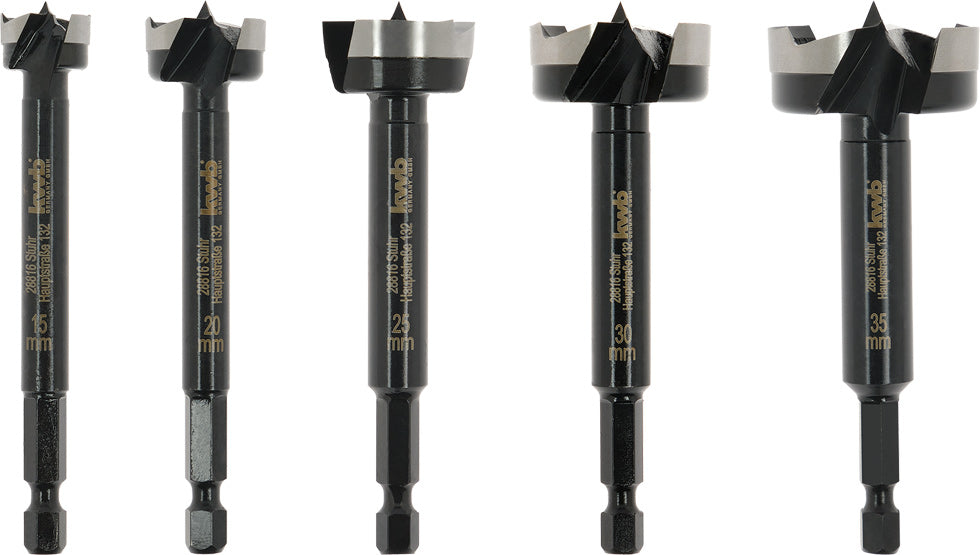 kwb Forstnerbohrer, 1/4" Sechskantschaft, 706400, 25 mm × 88 mm, schwarz, 5 Stk.
