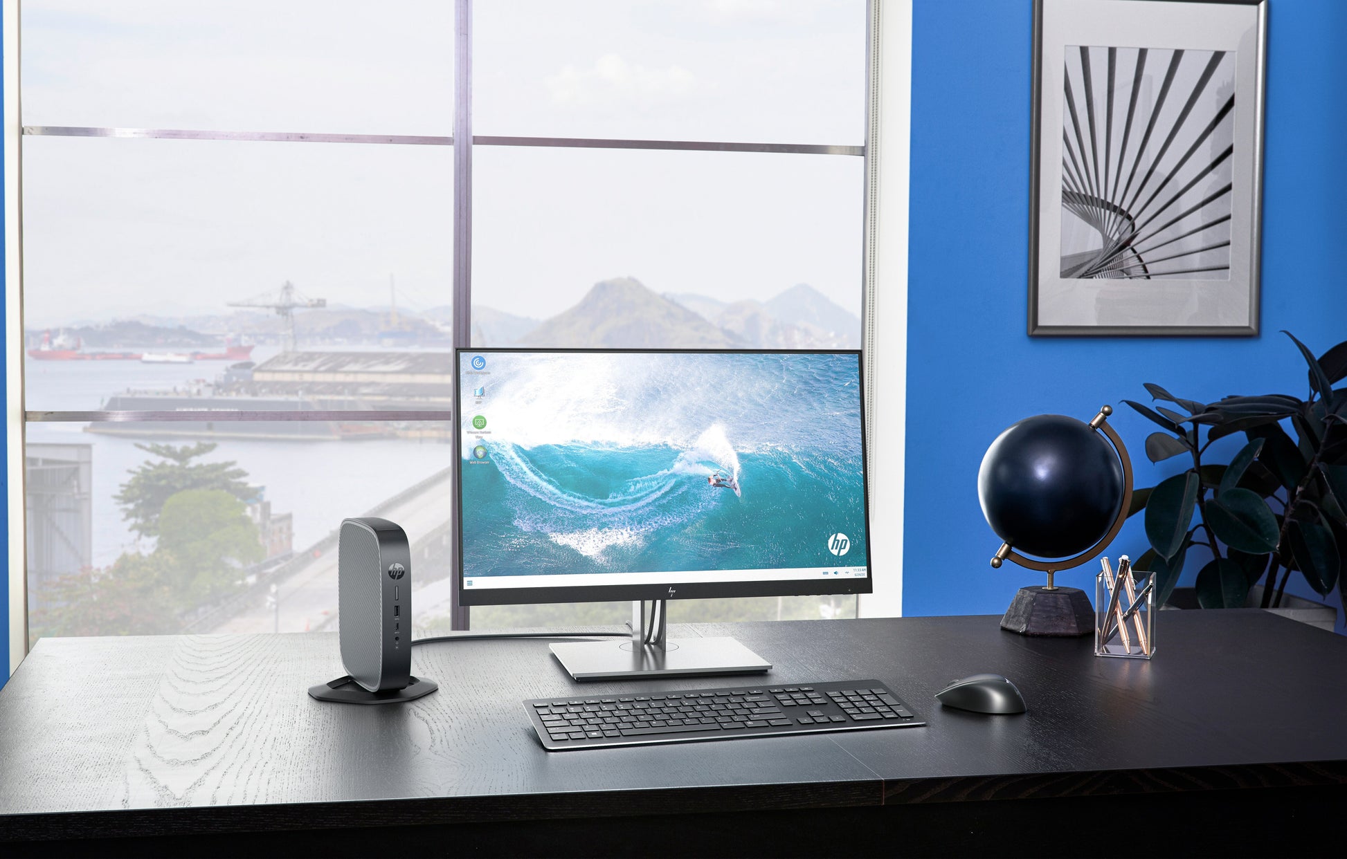 HP E24 G4 – Monitor, 23,8", IPS, 60 Hz, 250 cd/m², USB-Hub integriert, VESA 100 × 100, Schwarz