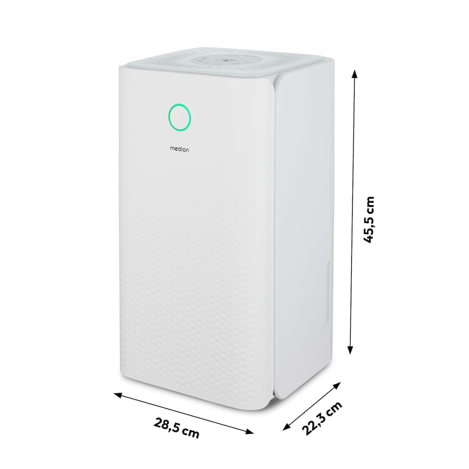 Medion DH10 Luftentfeuchter – 12 l/24 h, bis 15 m², Tank 2 l, weiss